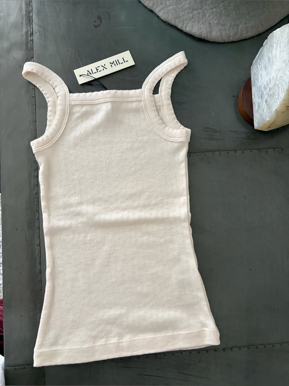 Alex Mill Lara Tank in Cotton Pointelle XS
